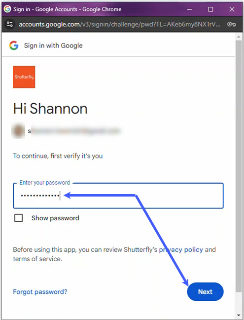Enter Password