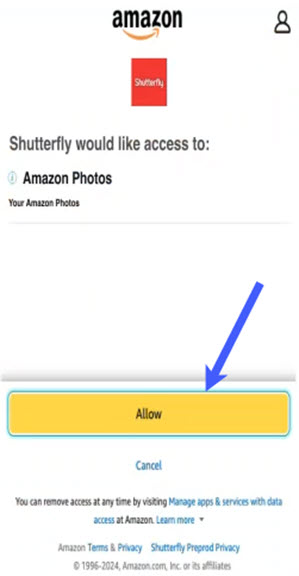 Click Allow