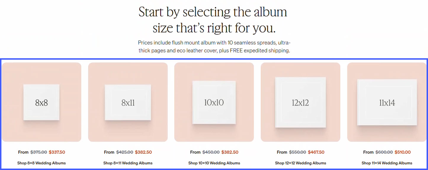 Select Album Size
