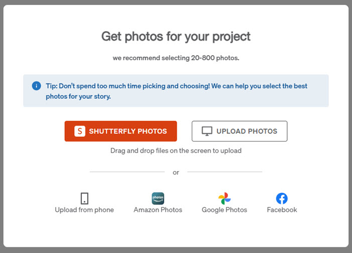 Select Where to Add Photos From