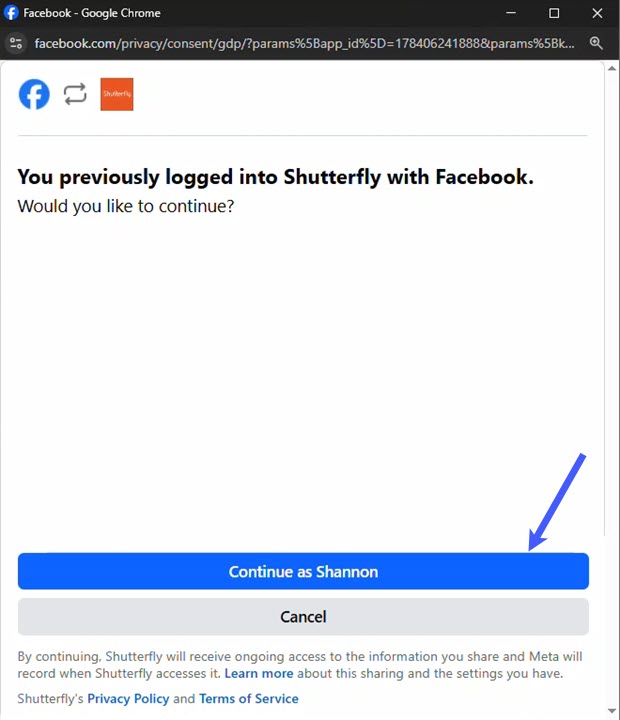 Click Continue