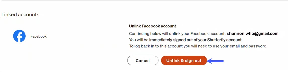 Unlink and Sign Out