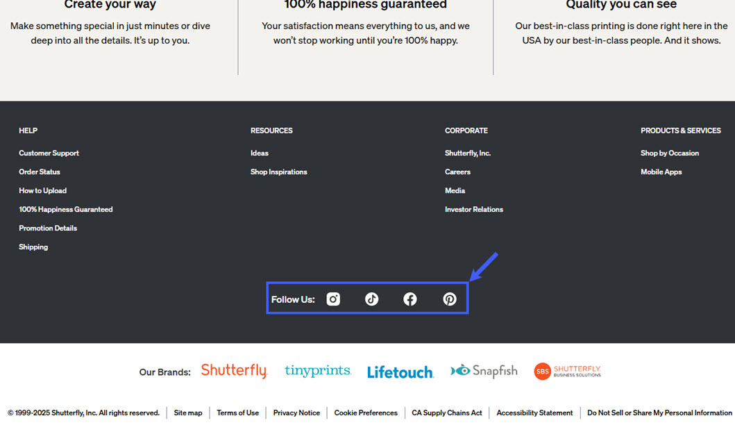 Connect With Shutterfly