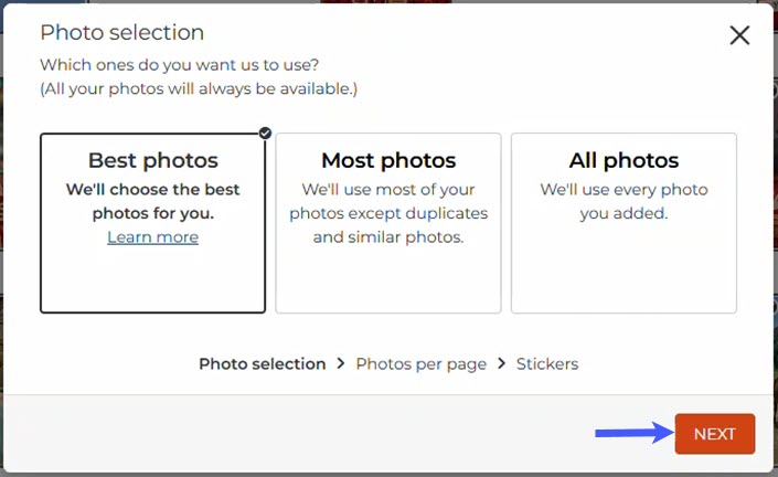 Select Which Photos to Use
