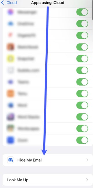 Click Hide My Email