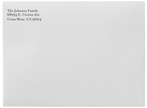 Envelope option for return address only