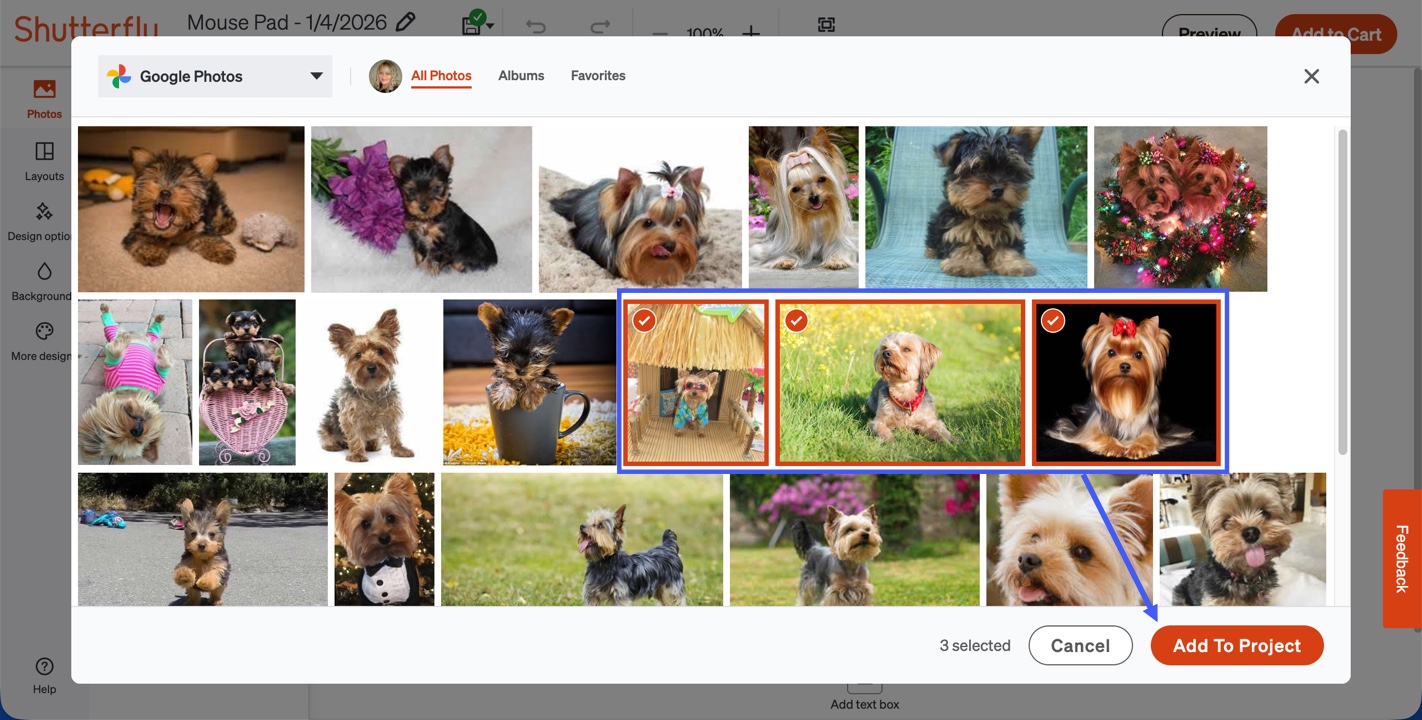 Click Add to Project
