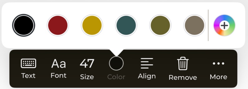 Text Color Selection