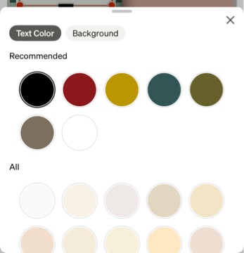 Additional Text Color Options