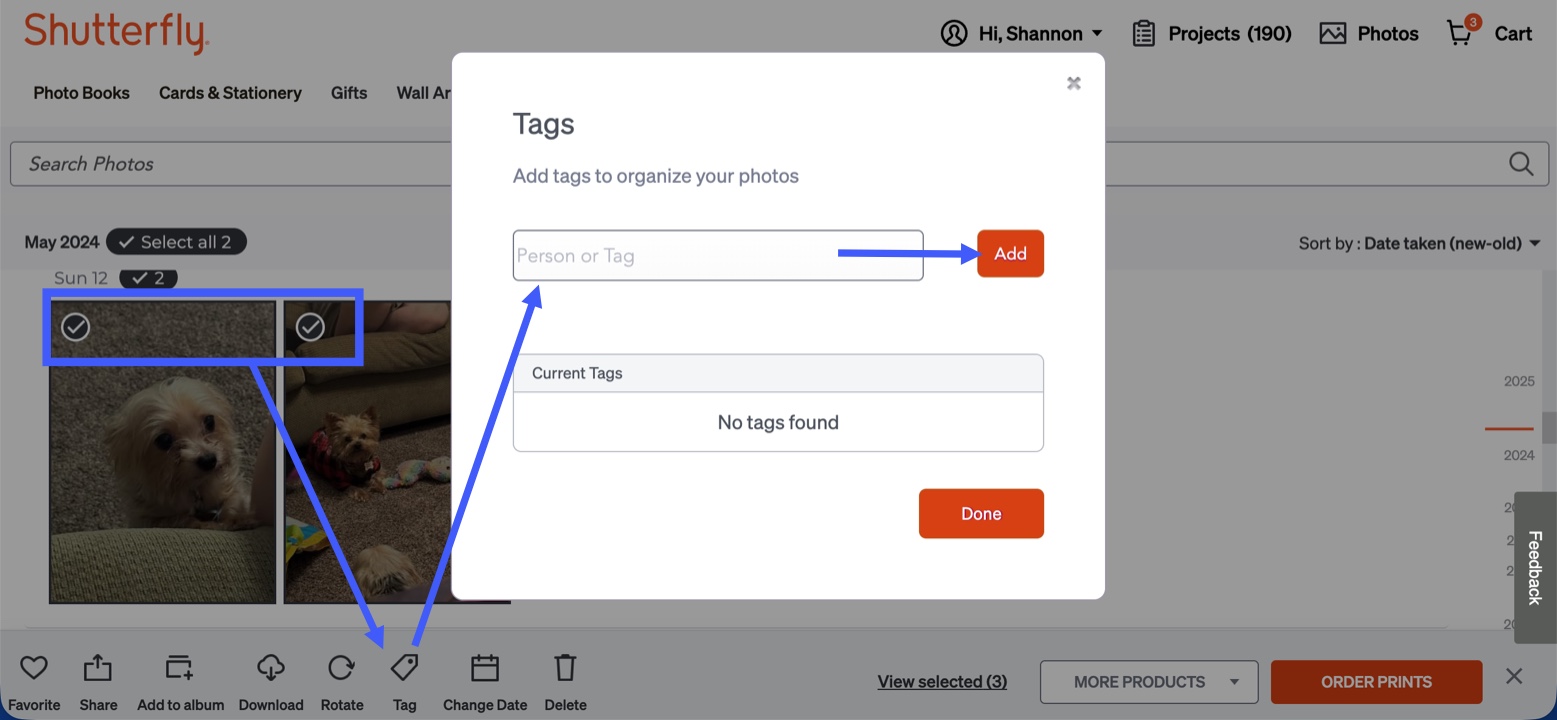 Tag Multiple Photos