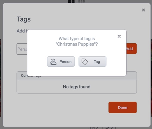 Click Person or Tag
