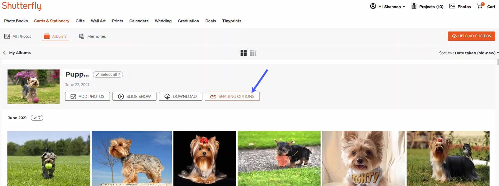 Click Sharing Options