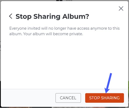 Verify Stop Sharing