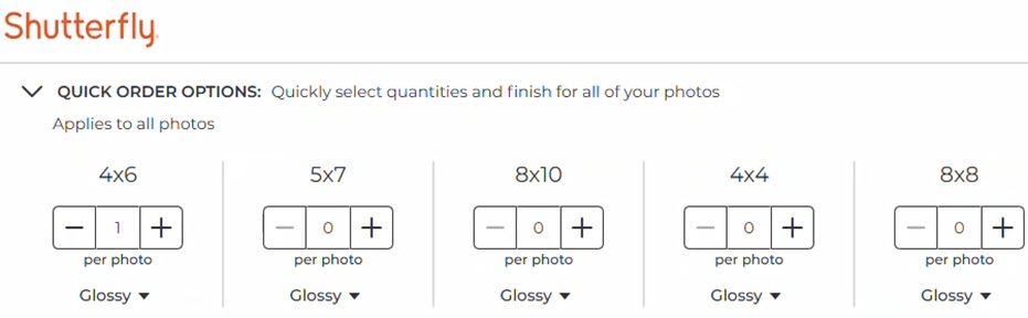 Quick Order Options