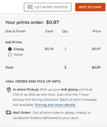 Print Order Summary
