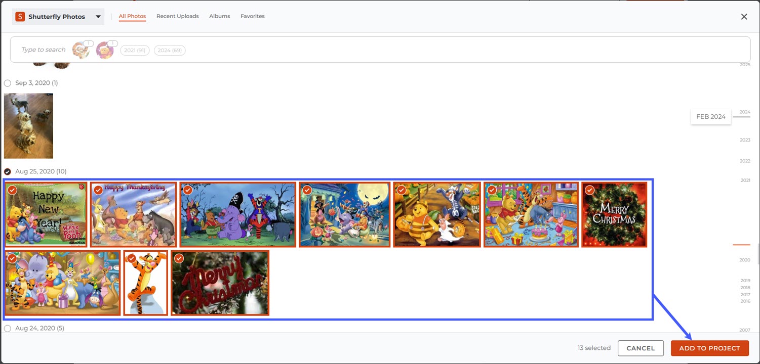 Click Add to Project