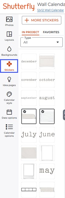 Sticker Options