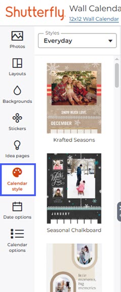 Calendar Style