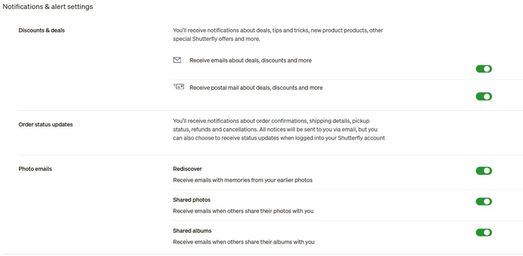 Notification & Alert Settings