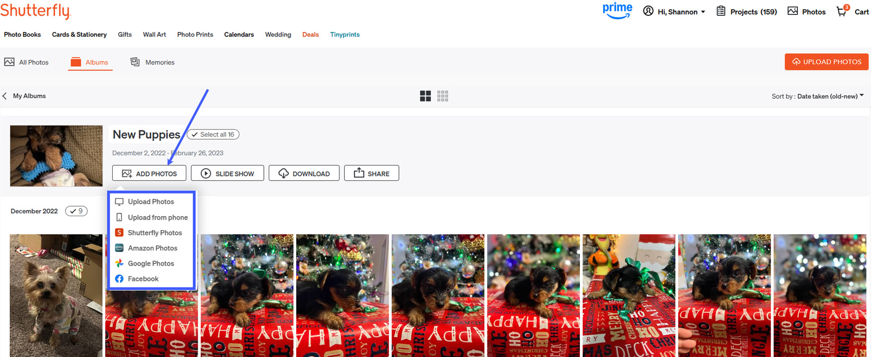 Select Photo Upload Location