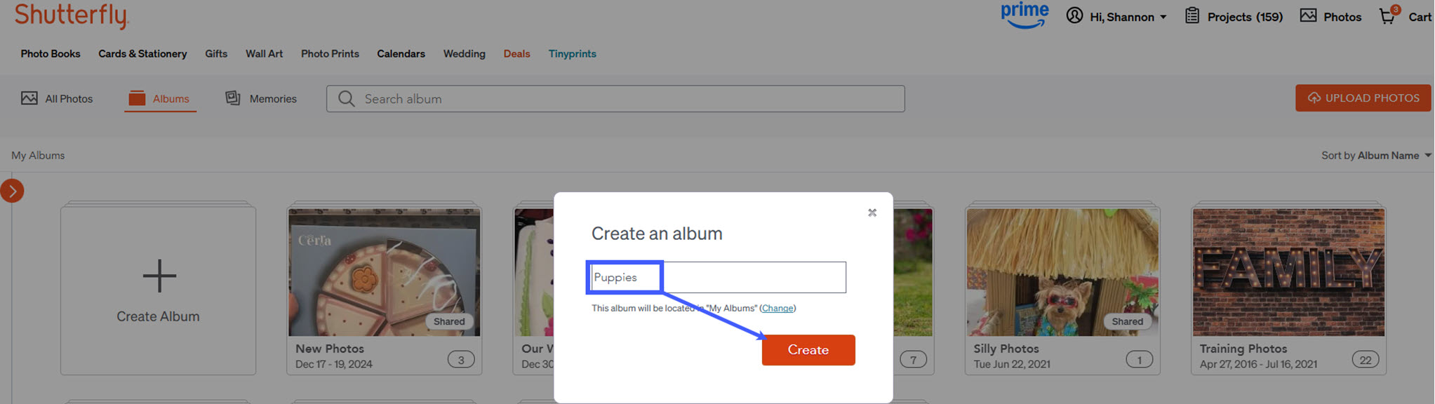 Click Create