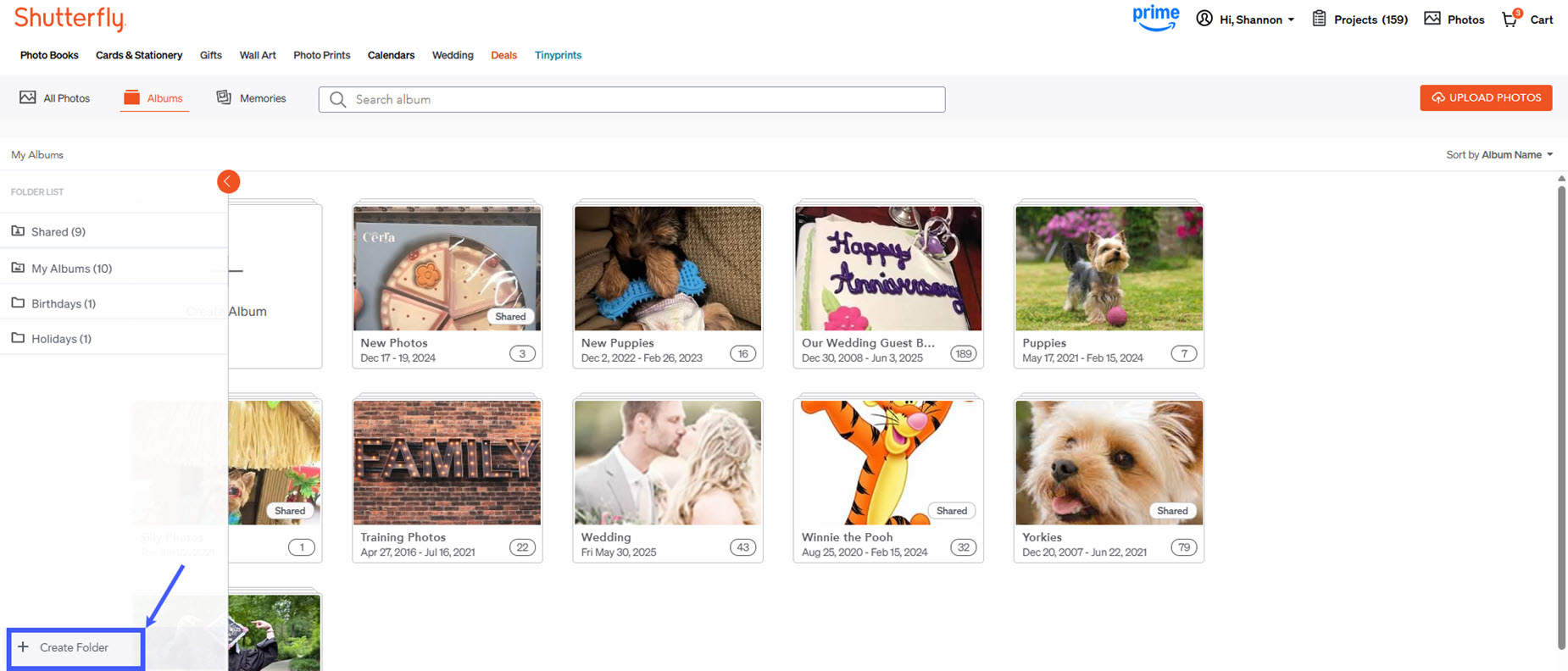 Click Create Folder