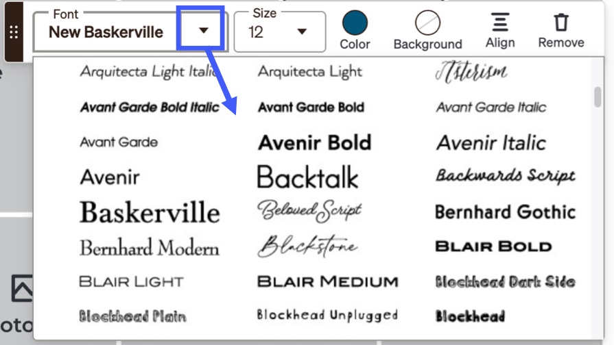 Select Font