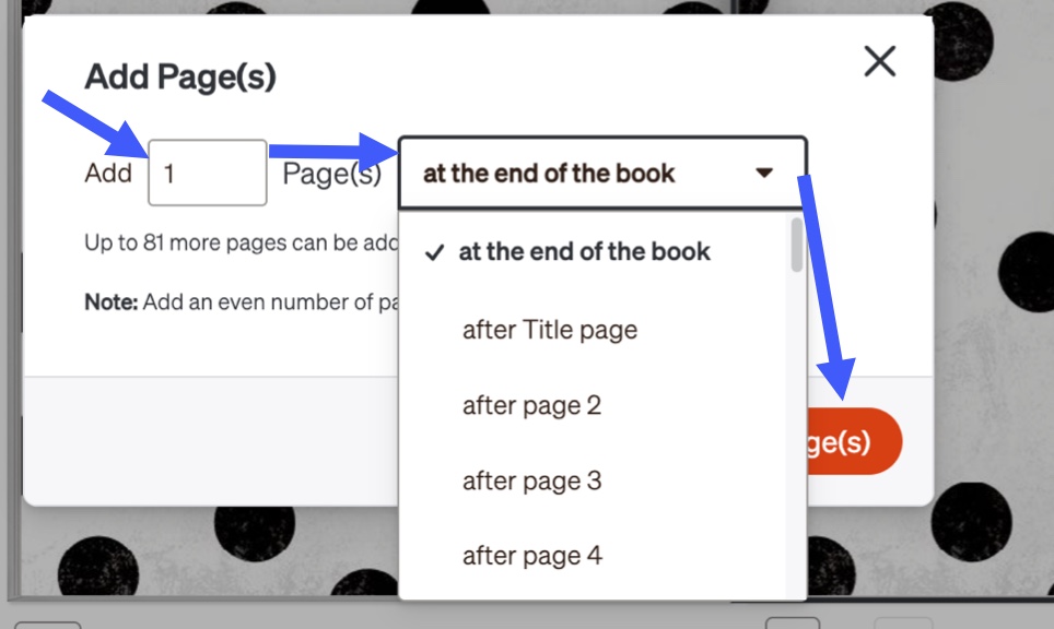 Click Add Pages