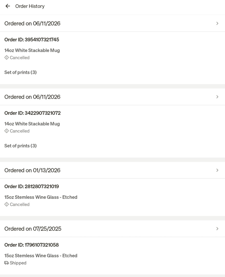 Order History