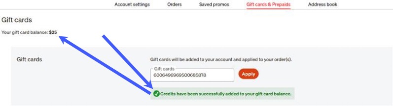 Gift Card Confirmation