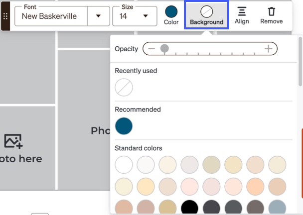 Select Background Color